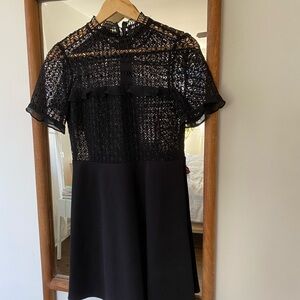 Zara Black Lace Mini Dress